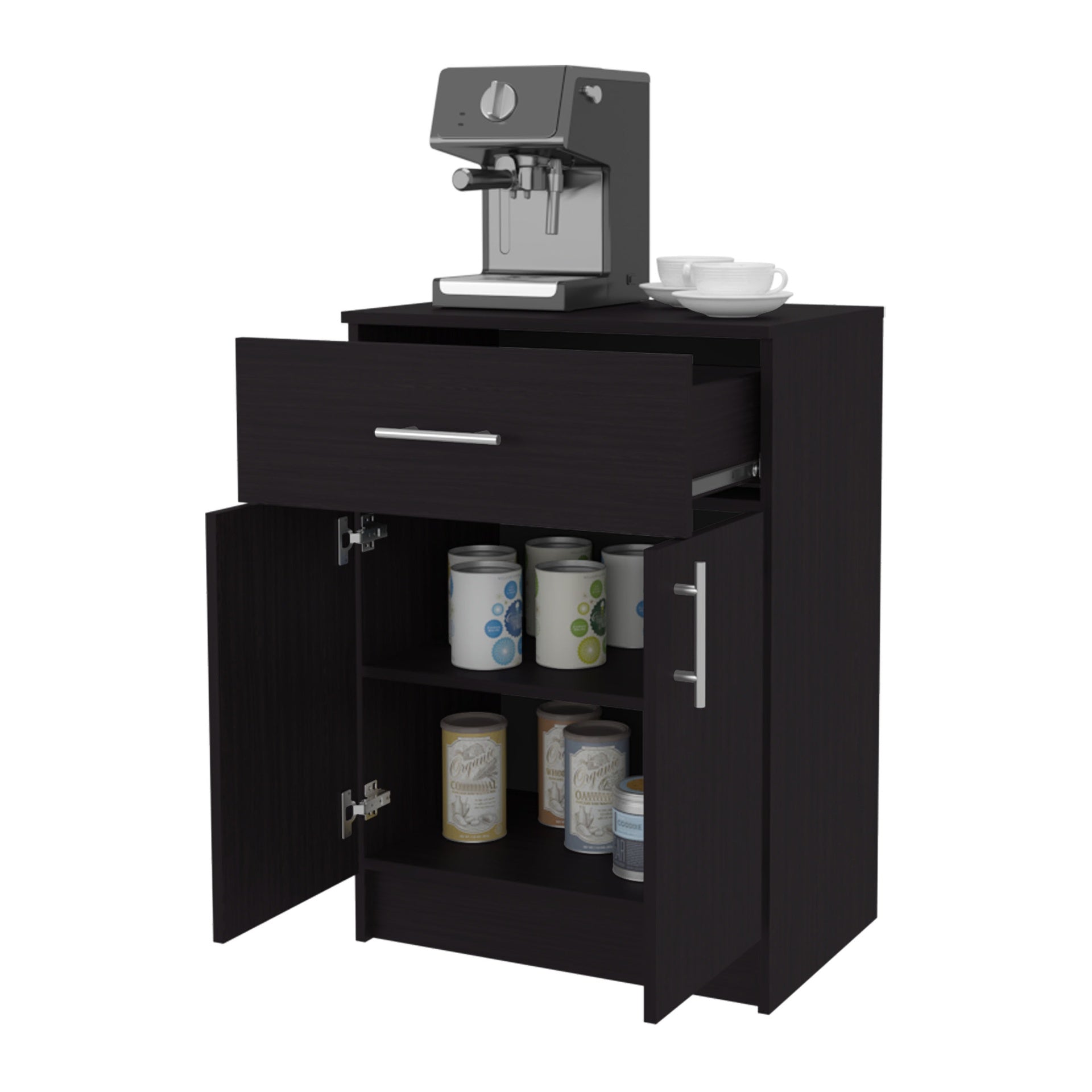 Cope kitchen Pantry in melamine with 2 doors and 1 drawer, Wengue