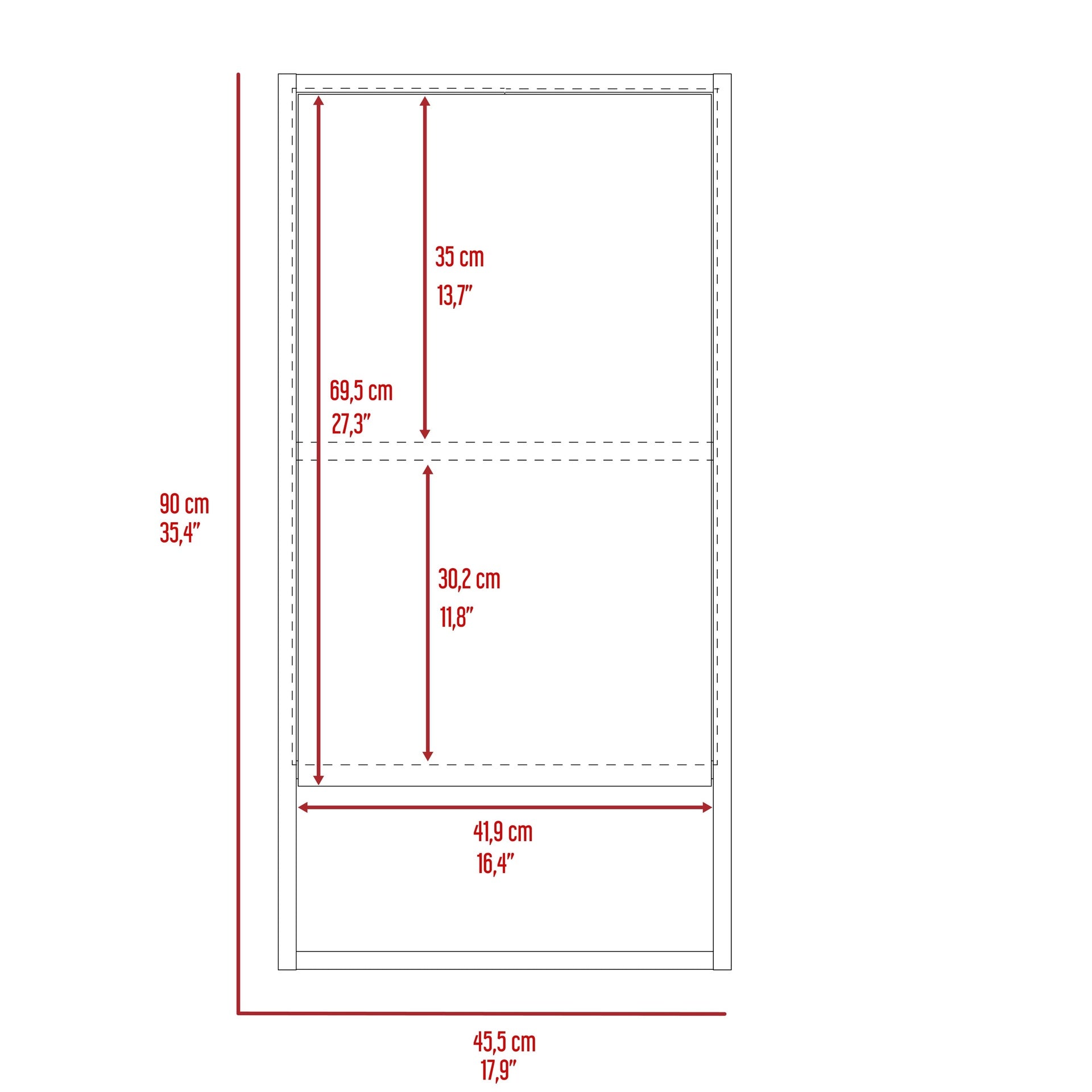 Modesto Medicine Cabinet, One Open Shelf, Mirrored Cabinet With Two Interior Shelves