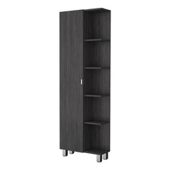 Los Angeles Linen  Cabinet, Five Shelves, One Cabinet, Divisions