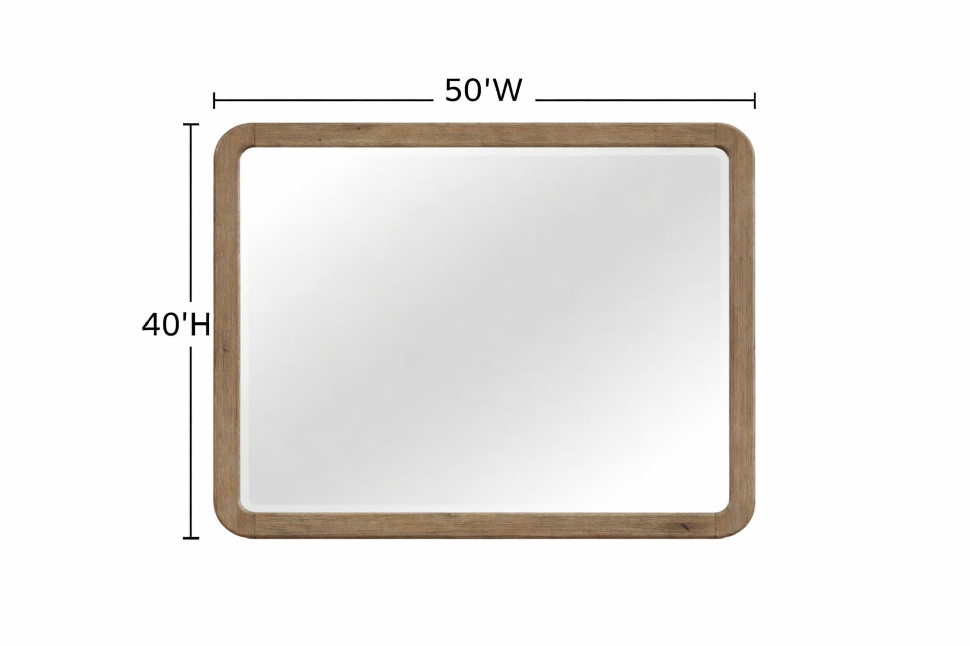 English Knotty Oak Inspired Landscape Mirror