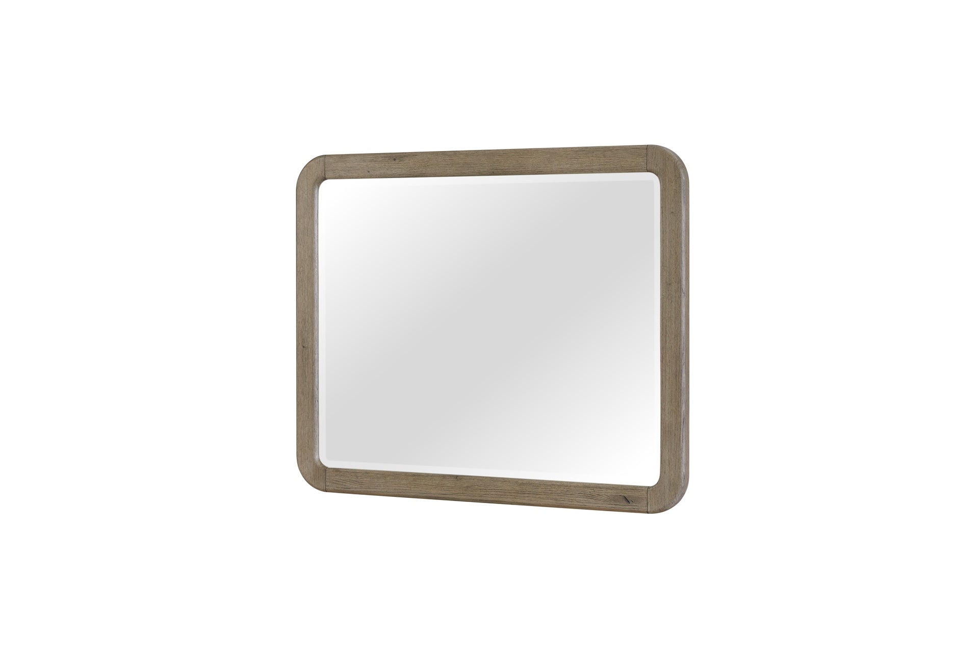 English Knotty Oak Inspired Landscape Mirror