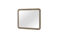English Knotty Oak Inspired Landscape Mirror