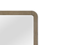 English Knotty Oak Inspired Landscape Mirror