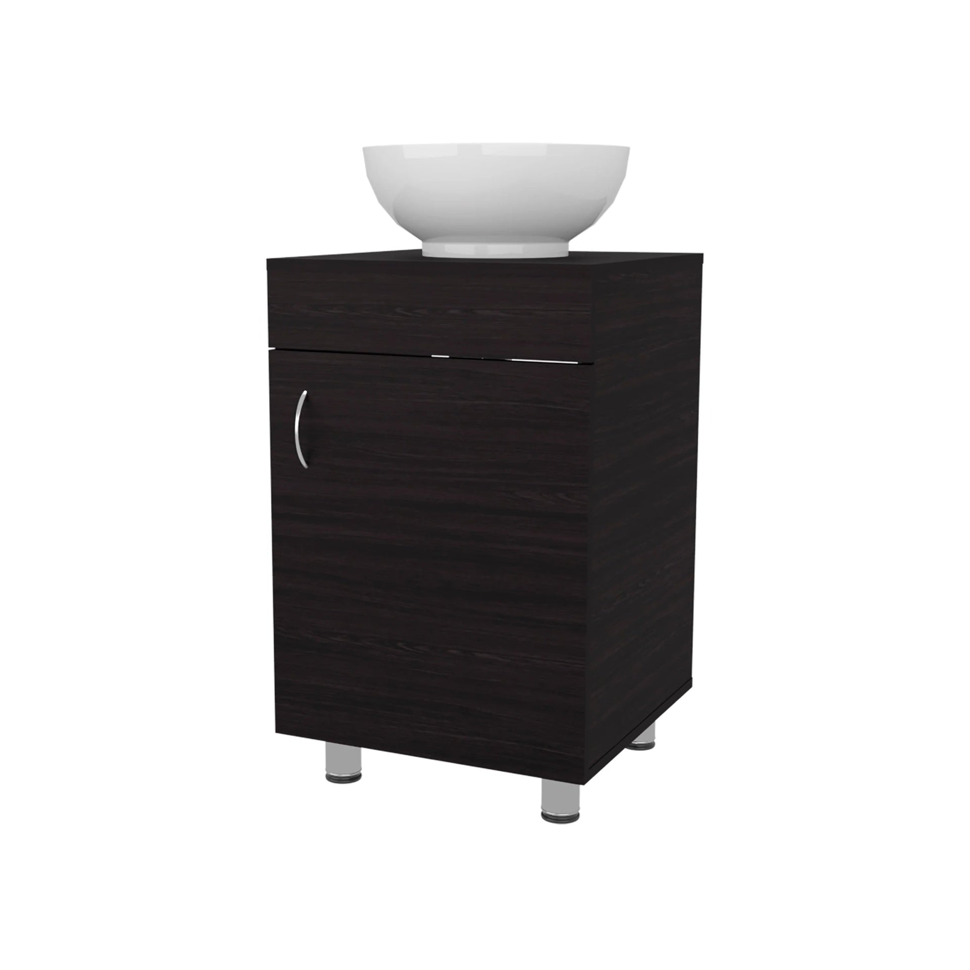 Wengue Bathroom Vanity with Integrated Sink