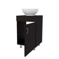 Wengue Bathroom Vanity with Integrated Sink