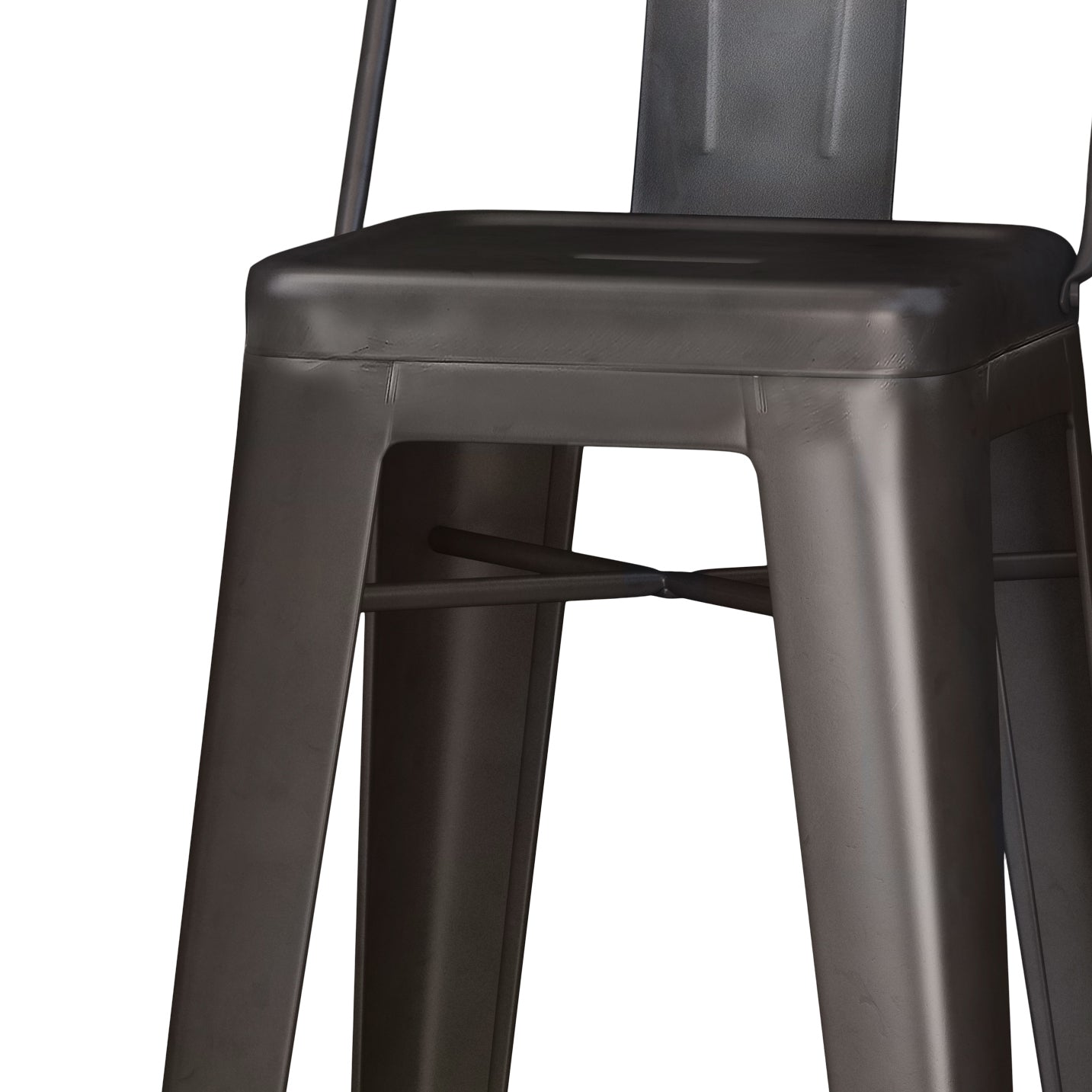 Rayne - 30" Metal Bar Stool (Set of 2) - Gun Metal Grey