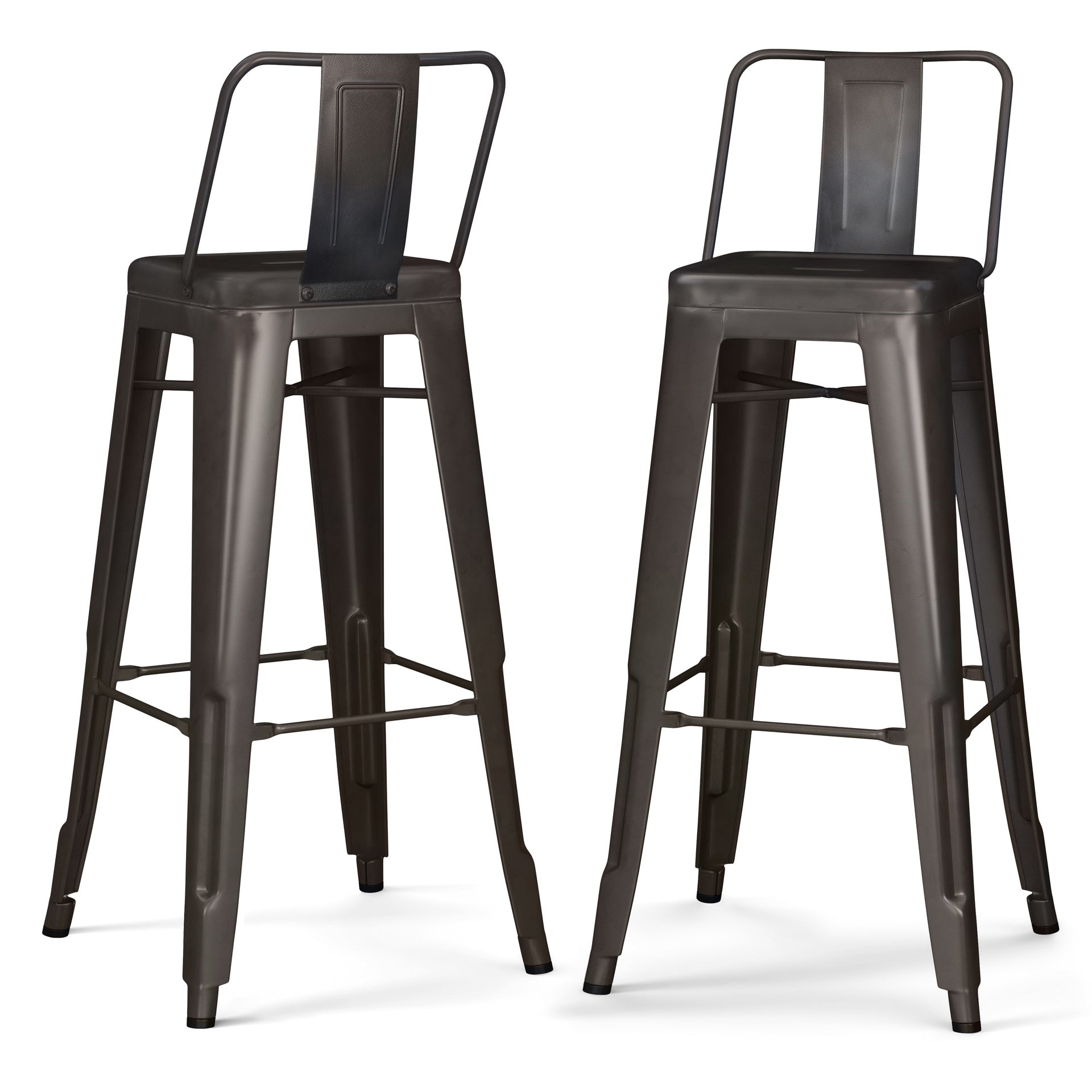 Rayne - 30" Metal Bar Stool (Set of 2) - Gun Metal Grey