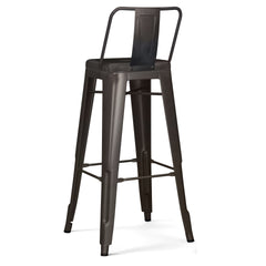 Rayne - 30" Metal Bar Stool (Set of 2) - Gun Metal Grey