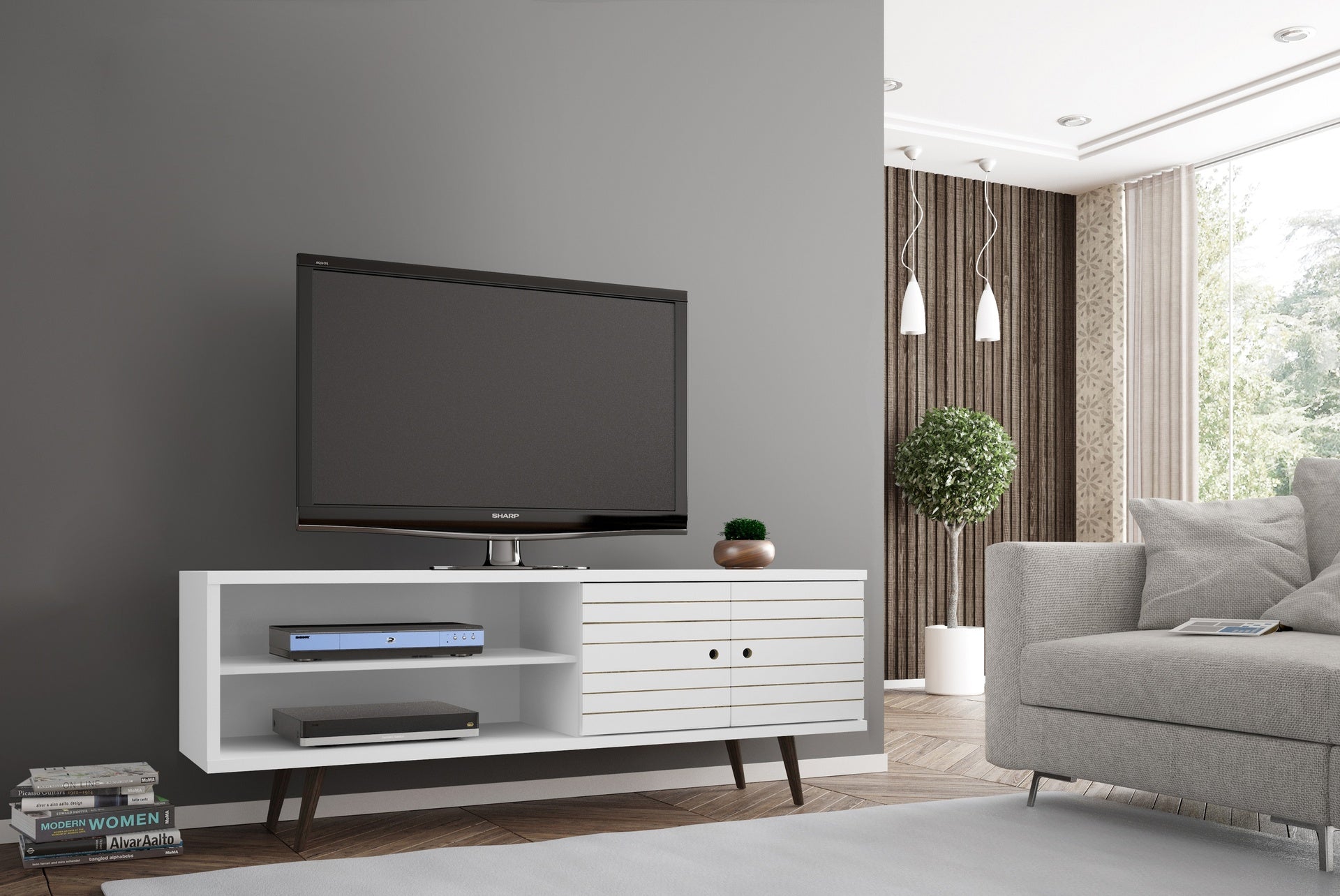 TV Stand in White