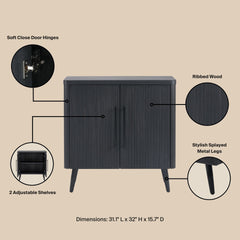 Accent Cabinet in Charcoal Gray