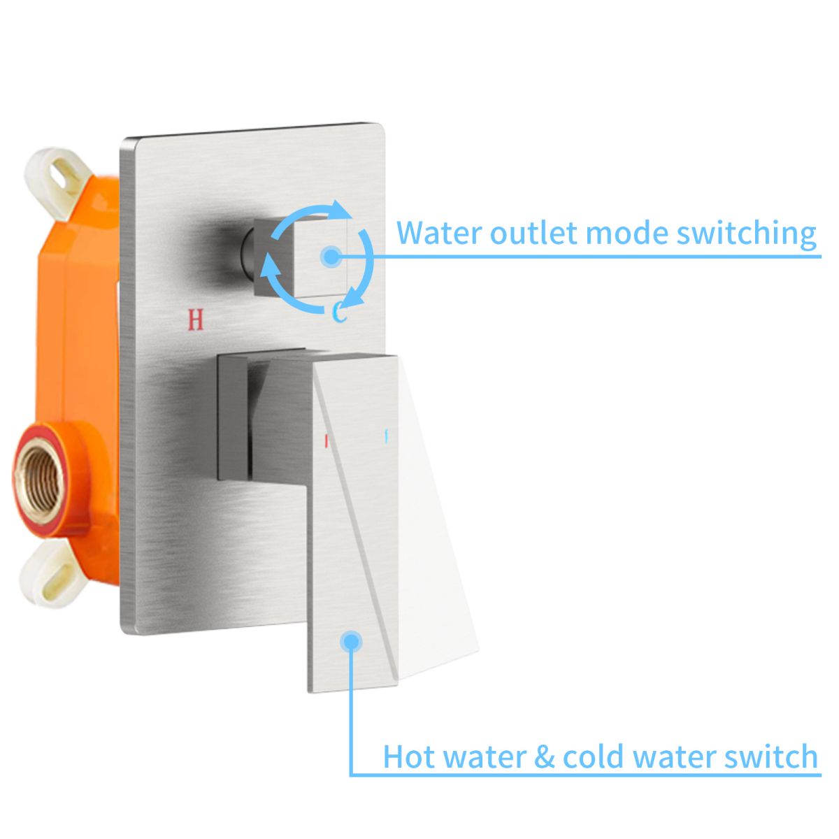 Shower System Shower Faucet Combo Set Wall Mounted with 10" Rainfall Shower Head and handheld shower faucet, Brushed Nickel Finish with Brass Valve Rough-In
