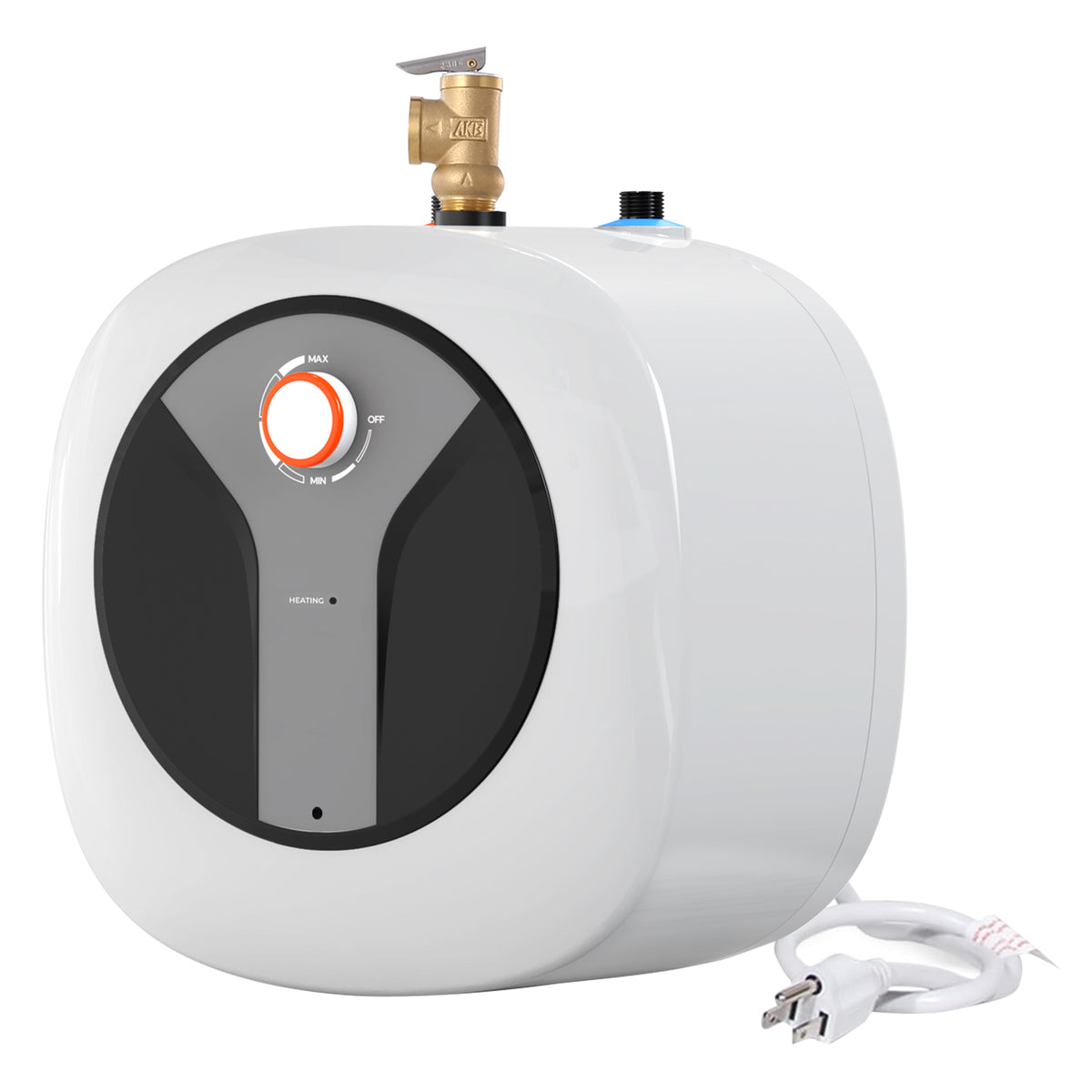 Electric Mini-Tank Water Heater 2.5-Gallon Tank, 1440W Hot Water Boiler Storage, Safety Temperature Pressure Valve Easy Install, for Kichen Bathroom Restaurant, Shelf Wall Floor Mounted
