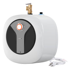Electric Mini-Tank Water Heater 2.5-Gallon Tank, 1440W Hot Water Boiler Storage, Safety Temperature Pressure Valve Easy Install, for Kichen Bathroom Restaurant, Shelf Wall Floor Mounted