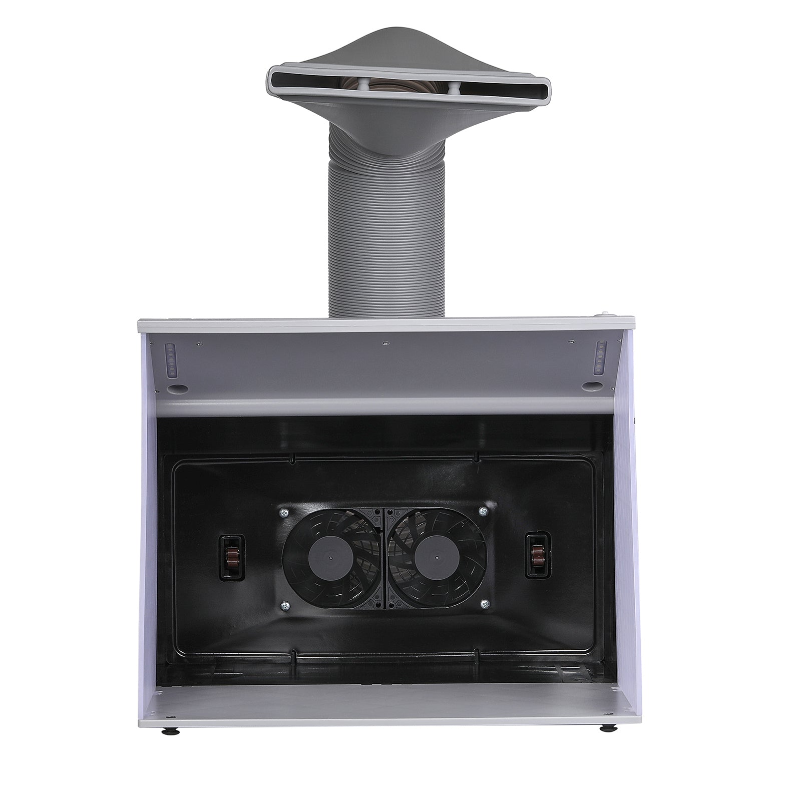 Airbrush Spray Booth, Portable Hobby Airbrush Paint Spray Booth Kit with 4 LED Light, Powerful Dual Exhaust Fans, Turntable and 6 ft Extension Hose, for Painting Models, Arts, Crafts, Cakes