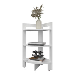 White Corner Shelf with 3 Shelf