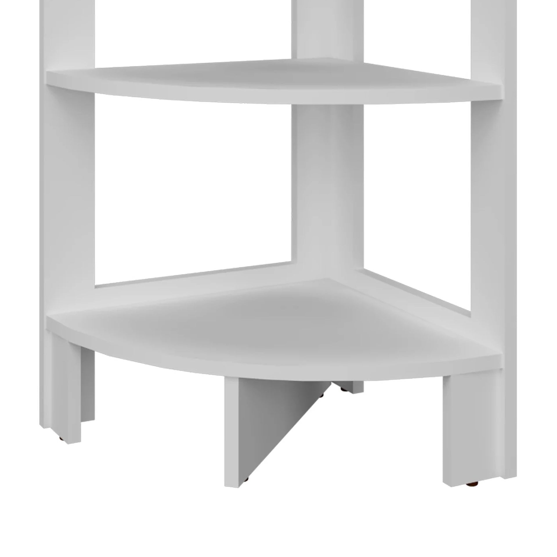 White Corner Shelf with 3 Shelf