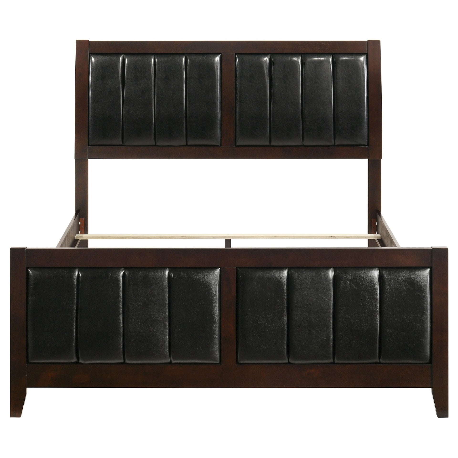 Cappuccino and Black Queen Panel Bed