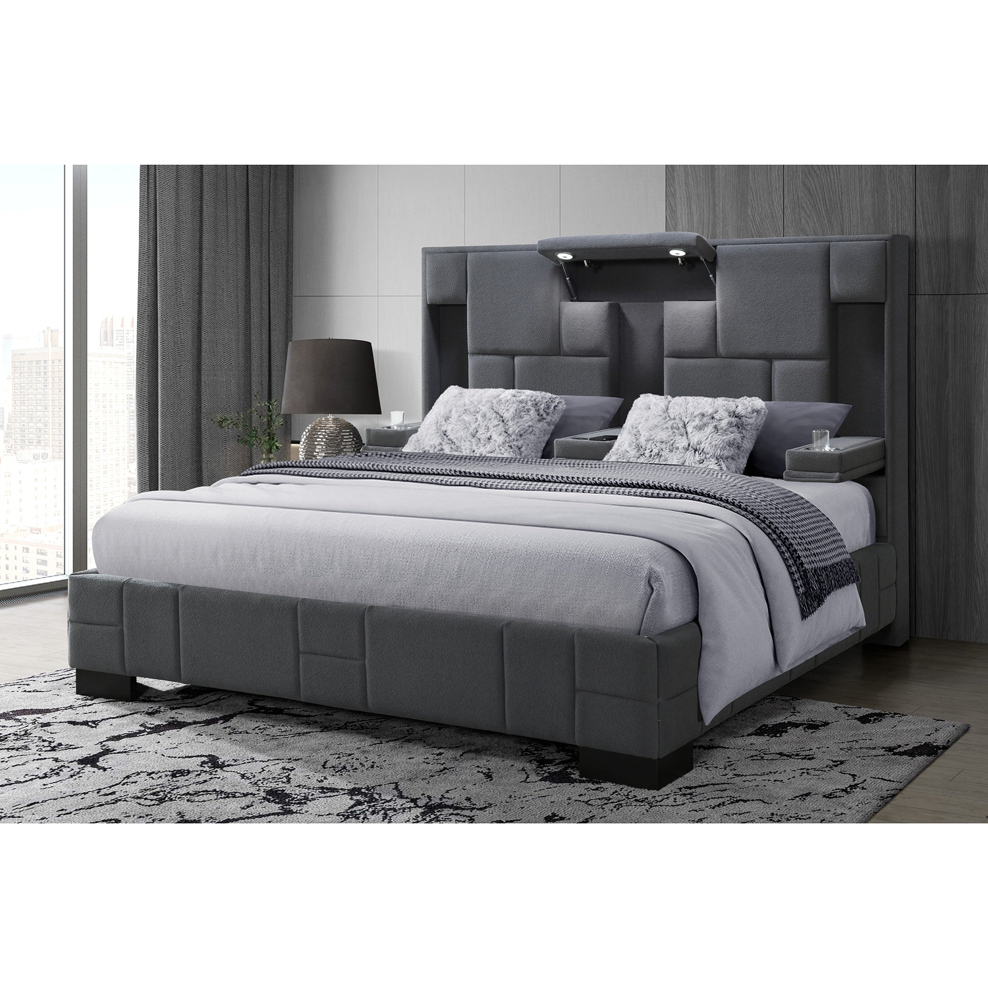 YARIS DARK GREY KING BED