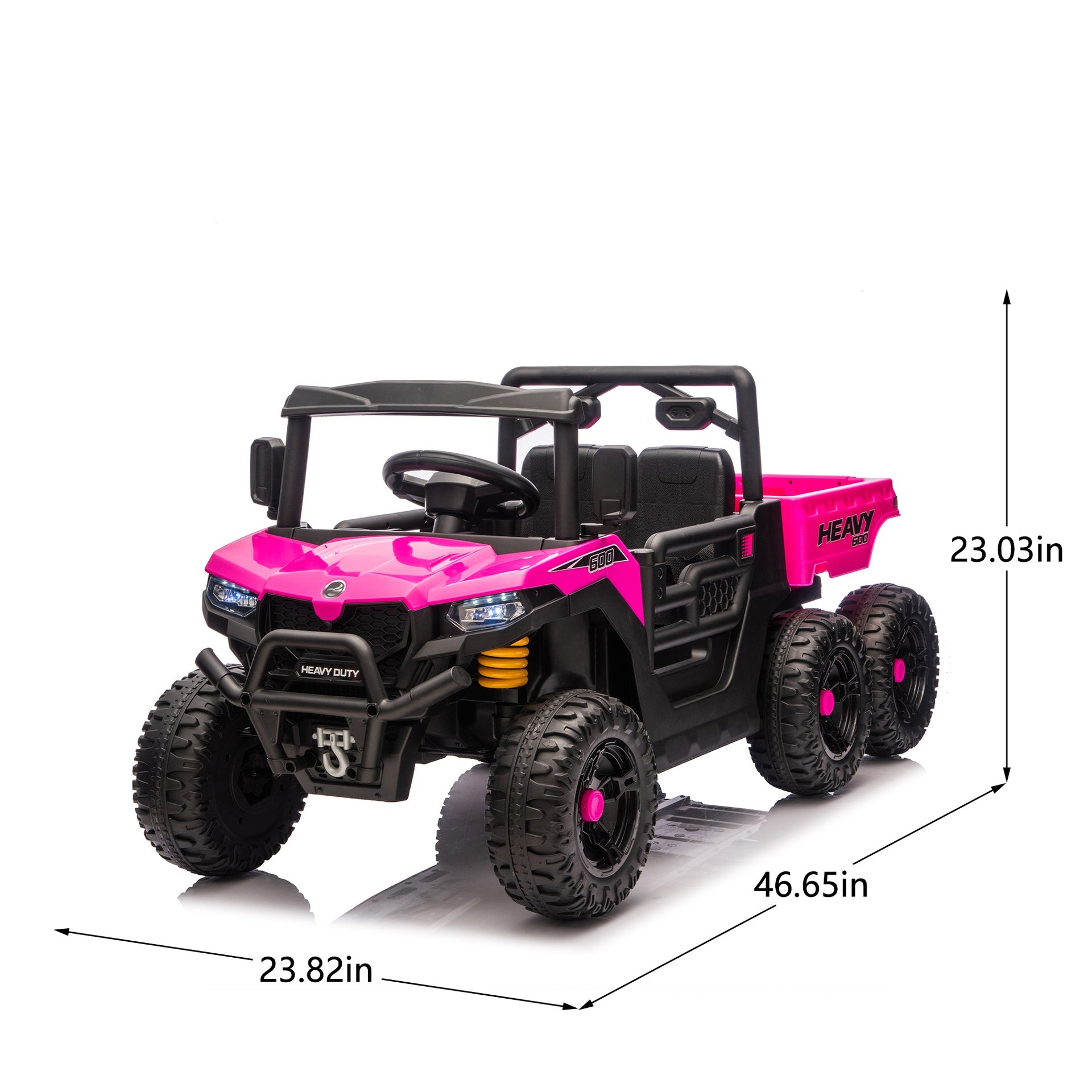 24V 440W Kids Ride On Six-wheel Electric Dump Truck W/ PC 2.4G, 4WD,Upgraded anti-collision bar,Six-wheel Suspension, Bluetooth &with Music and Storie,Speeds 1.86-3.41 MPH for Kids Aged 3-5