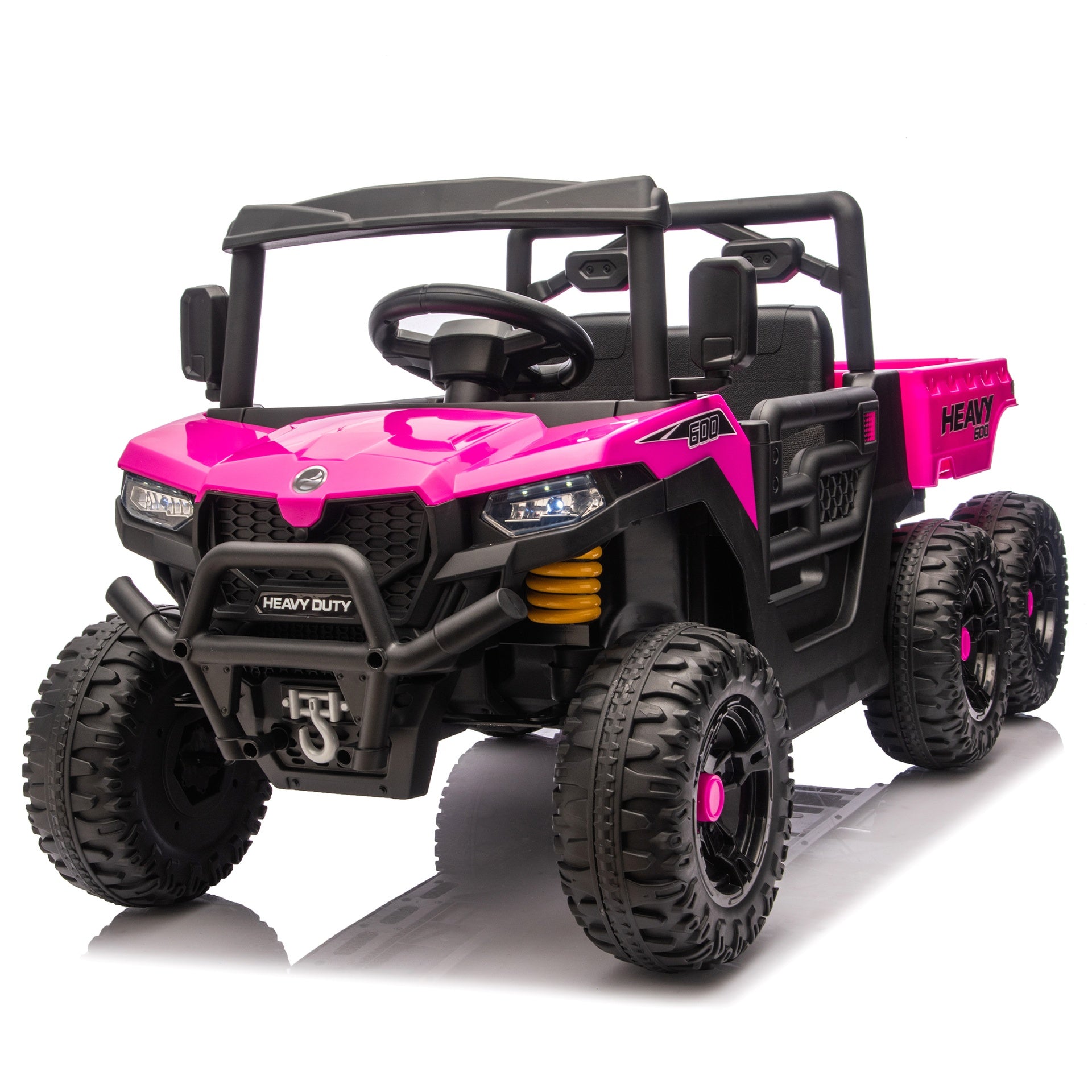 24V 440W Kids Ride On Six-wheel Electric Dump Truck W/ PC 2.4G, 4WD,Upgraded anti-collision bar,Six-wheel Suspension, Bluetooth &with Music and Storie,Speeds 1.86-3.41 MPH for Kids Aged 3-5