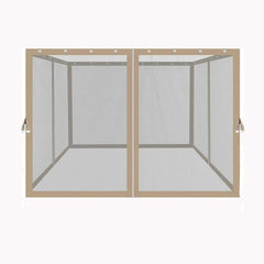 10x10 Ft Gazebo Replacement Mosquito Netting with Zippers, 4-Side Mesh Walls for Patio Gazebos