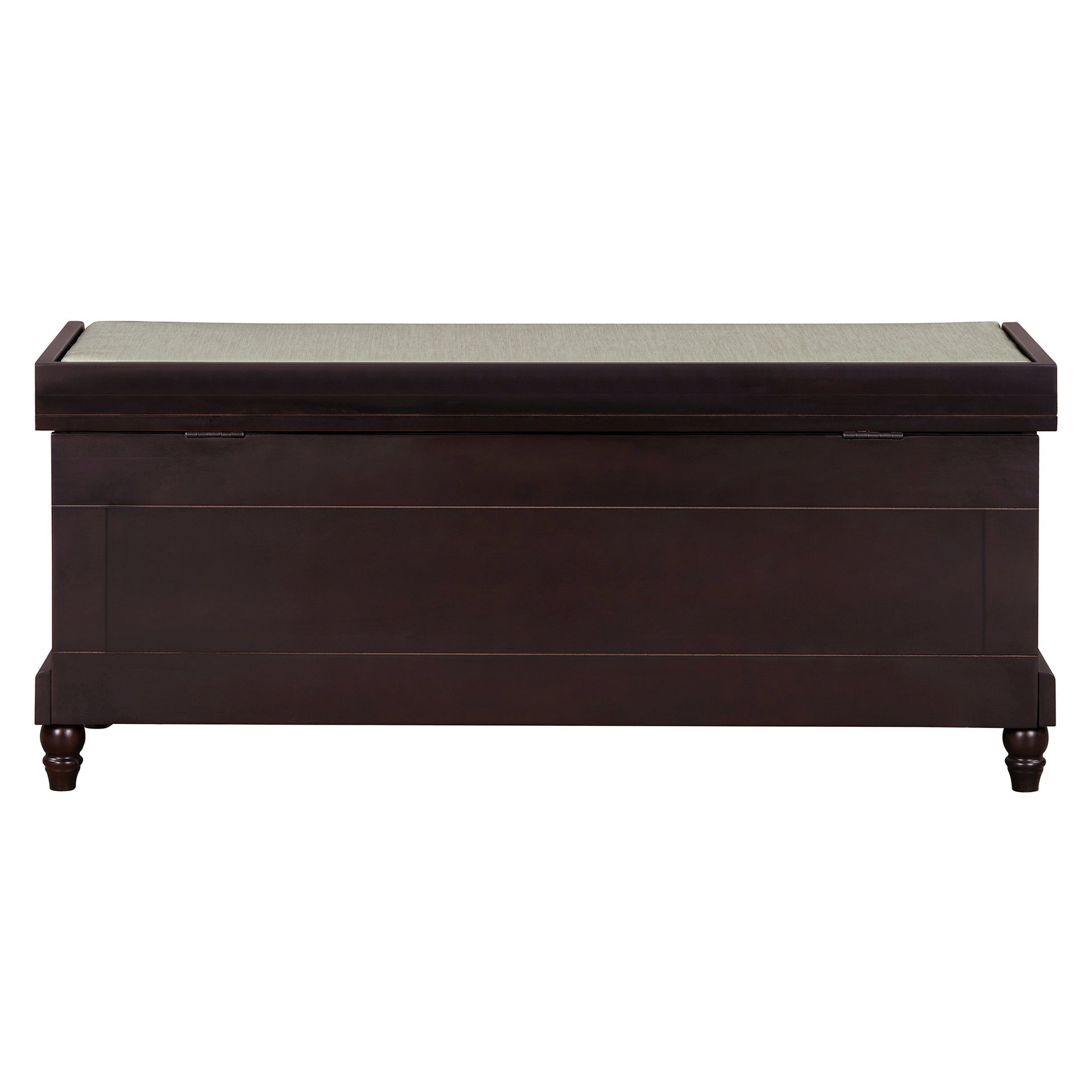 TREXM Classic Shoe Bench with Cushion and Three Drawers, Fluted Entryway Bench with Storage for Living Room, Entryway, and Hallways
