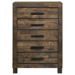 Bren Rustic Golden Brown 5-drawer Bedroom Chest