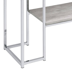 Natural Oak and Chrome Sofa Table