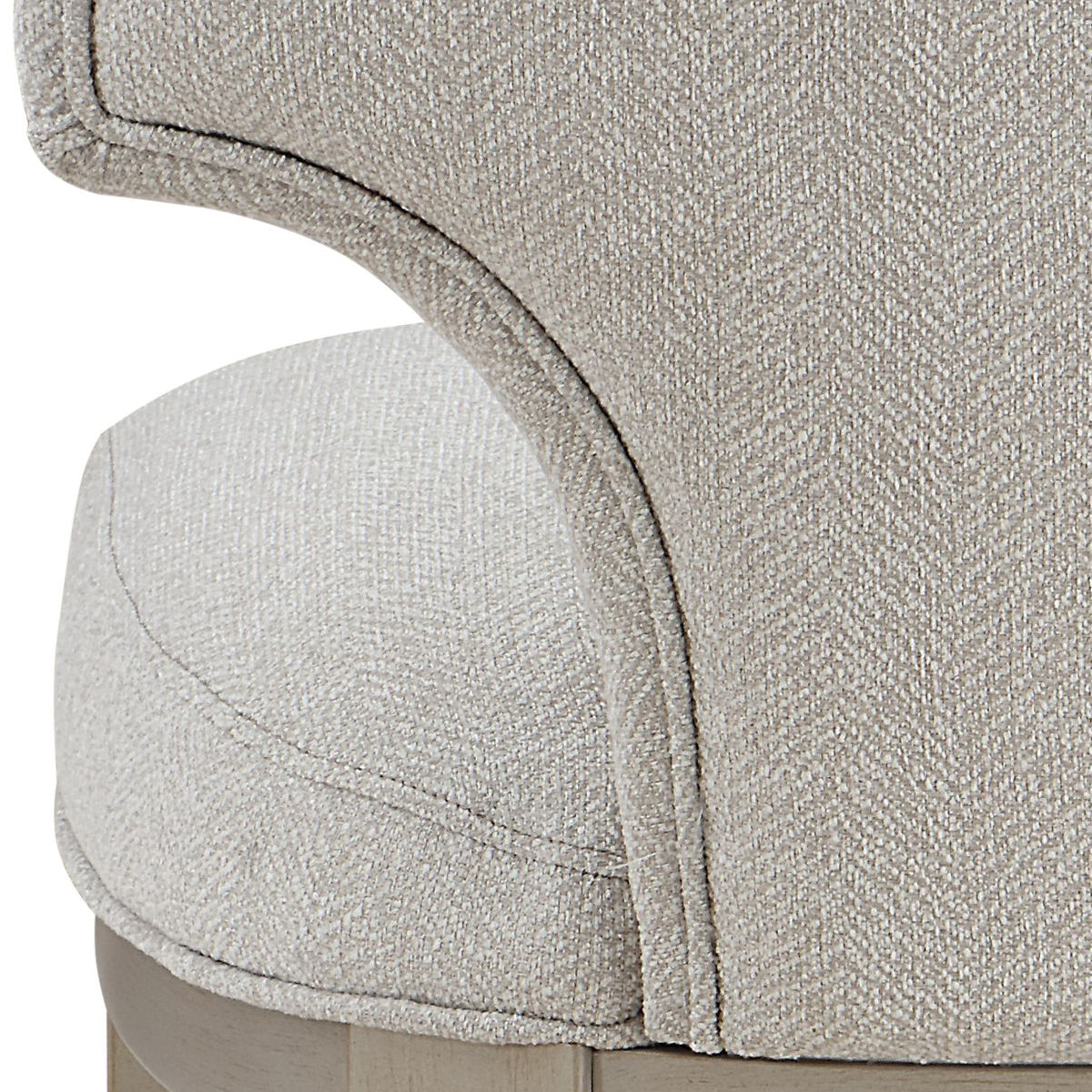 Ivory and Champagne Side Chair with Padded Seat (Set of 2)