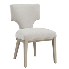 Ivory and Champagne Side Chair with Padded Seat (Set of 2)