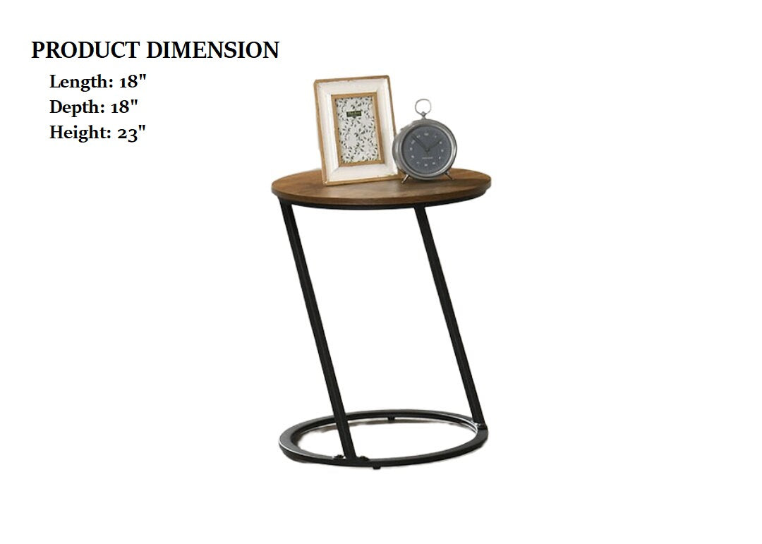 Natural Finish Contemporary 3pc Table Set 1x Coffee Table 2x End Table Decorative Abstract Metal Base Primary Living Room
