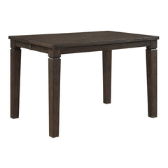 Classic Dark Espresso Finish Counter Height Table with Removable Leaf Square Wooden Dining Furniture 1pc