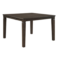 Classic 5pc Counter Height Dining Dark Espresso Finish Extendable Table and Chairs Set Upholstered Seat Wooden Dining Furniture