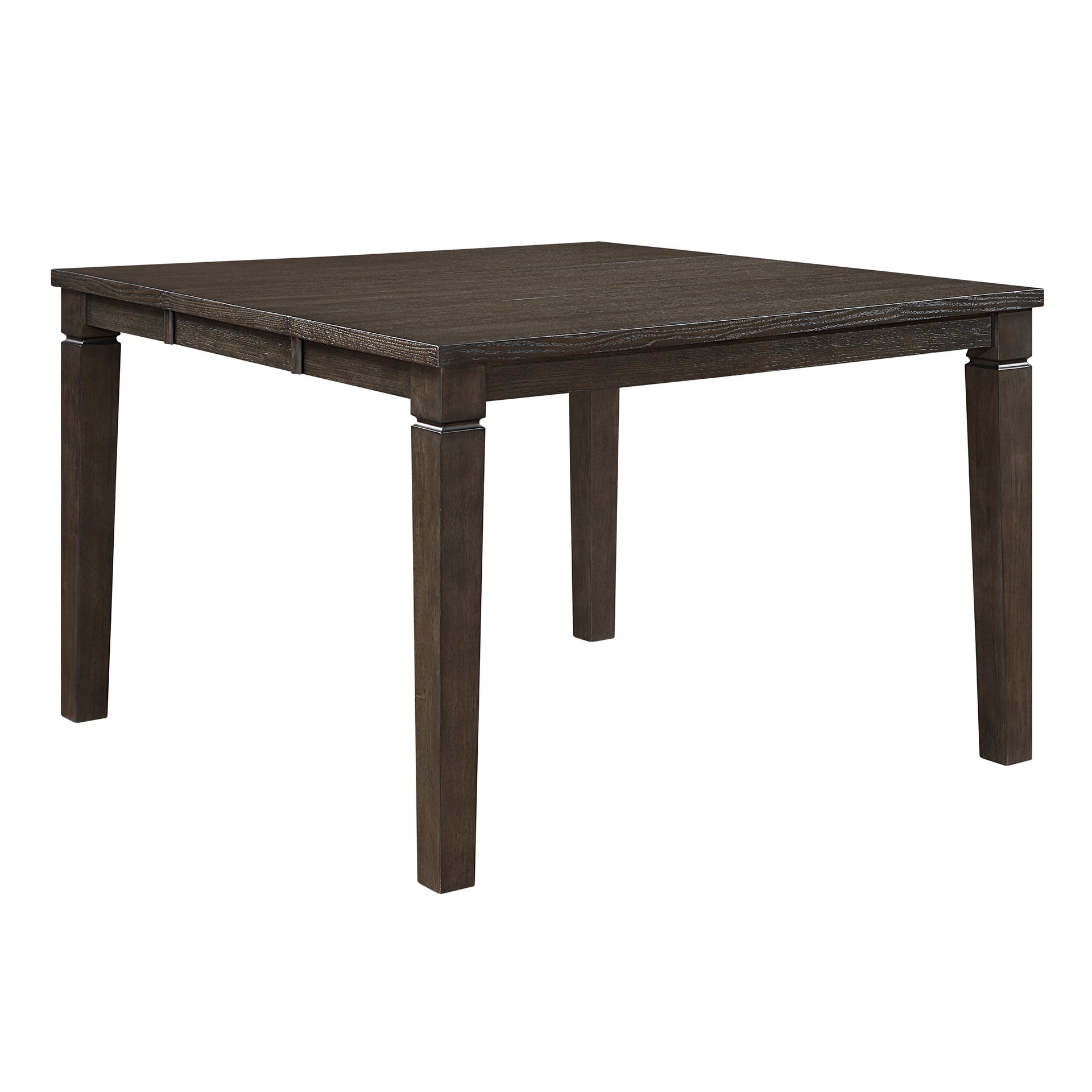 Classic 7pc Counter Height Dining Dark Espresso Finish Extendable Table and Chairs Set Upholstered Seat Wooden Dining Furniture