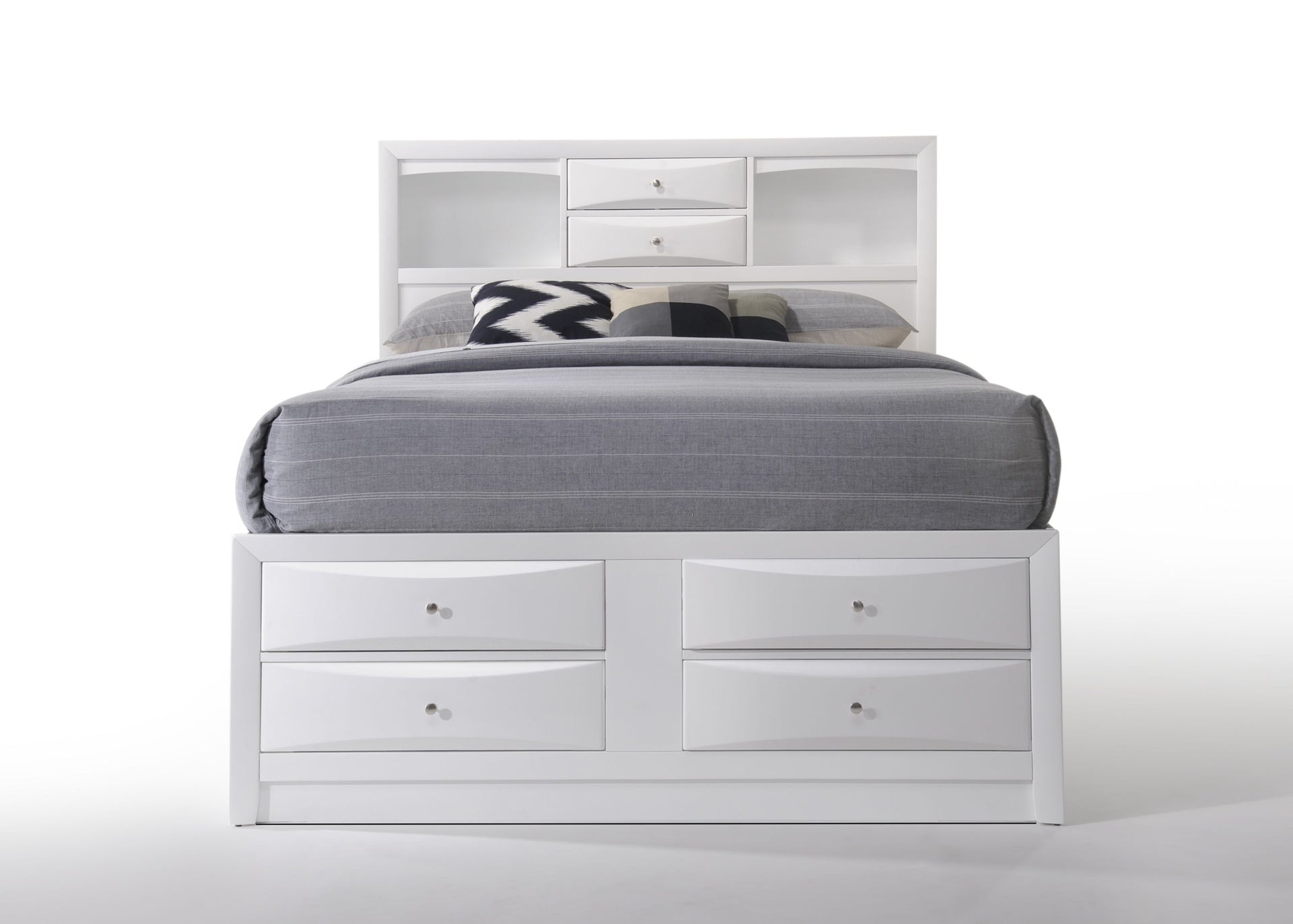 Ireland White Finish Queen Bed W/Storage