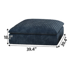 Cloud Sofa,Corduroy Fabric,Deep Seat Couches,Double-layer design,Removable  Cushion,No Assembly, DIY Combination for Living room, Bedroom,Conference room ,Apartment,Blue