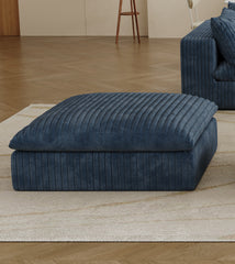 Cloud Sofa,Corduroy Fabric,Deep Seat Couches,Double-layer design,Removable  Cushion,No Assembly, DIY Combination for Living room, Bedroom,Conference room ,Apartment,Blue