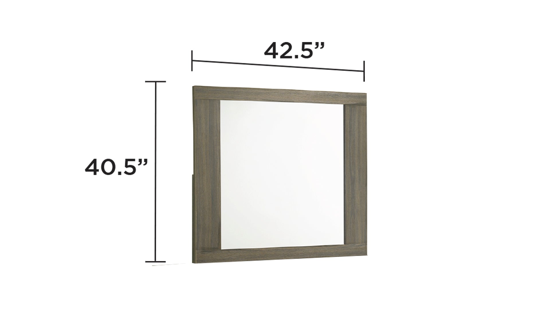 Gem Modern Style Mirror Made with Wood in Beige & Brown