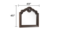 Traditional Style Mirror Made with Wood frame in Walnut