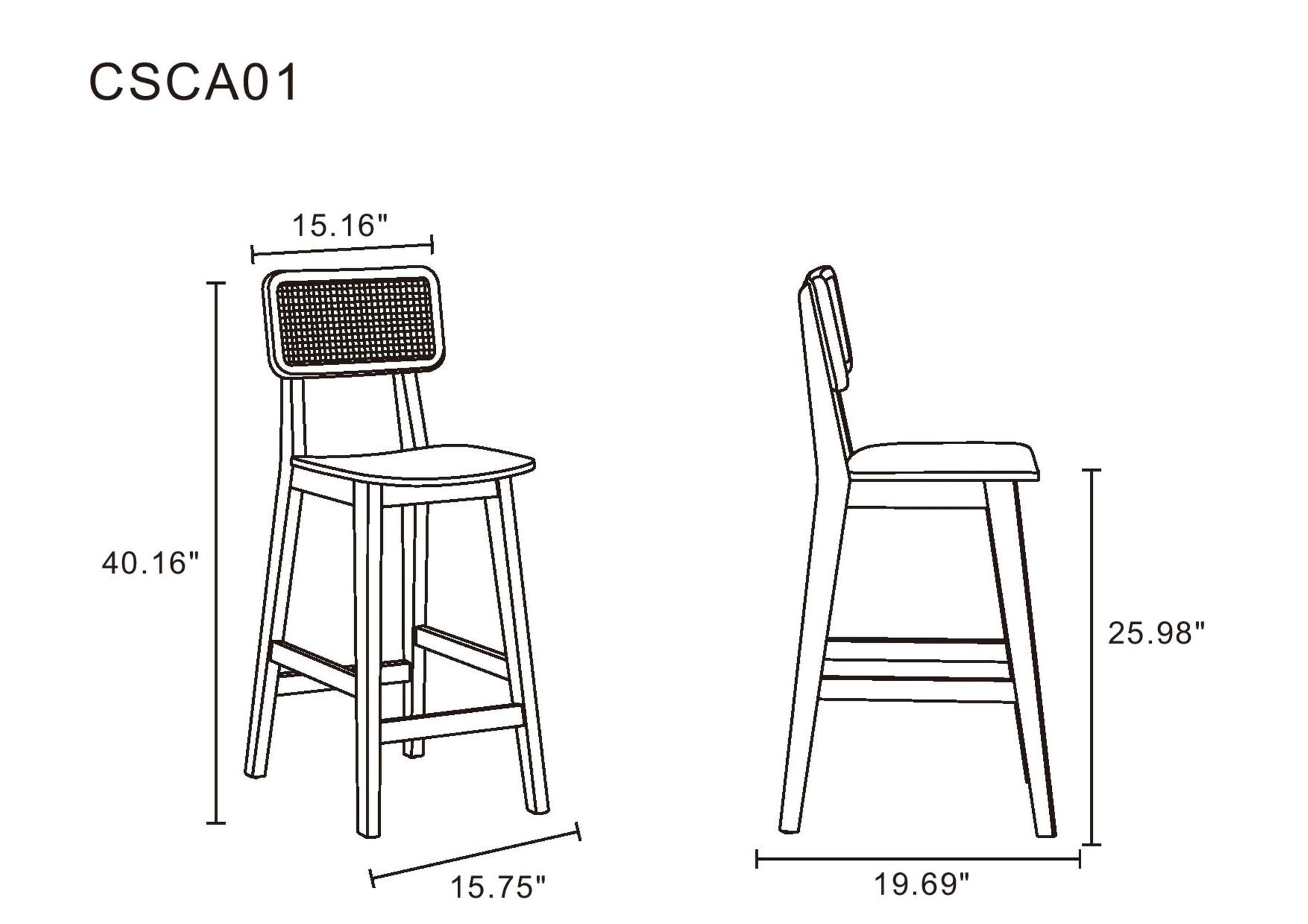 Counter Stool in Natural