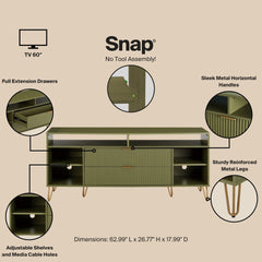TV Stand in Olive Green