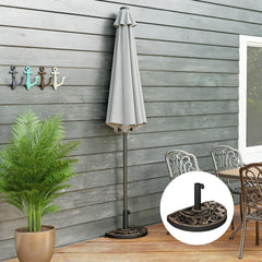 Outdoor Decorative Parasol Stand Holder,Half Round Patio Umbrella Base