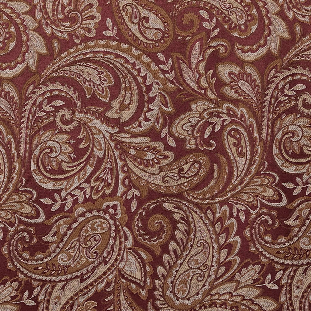 Jacquard Window Valance Burgundy 50x18"