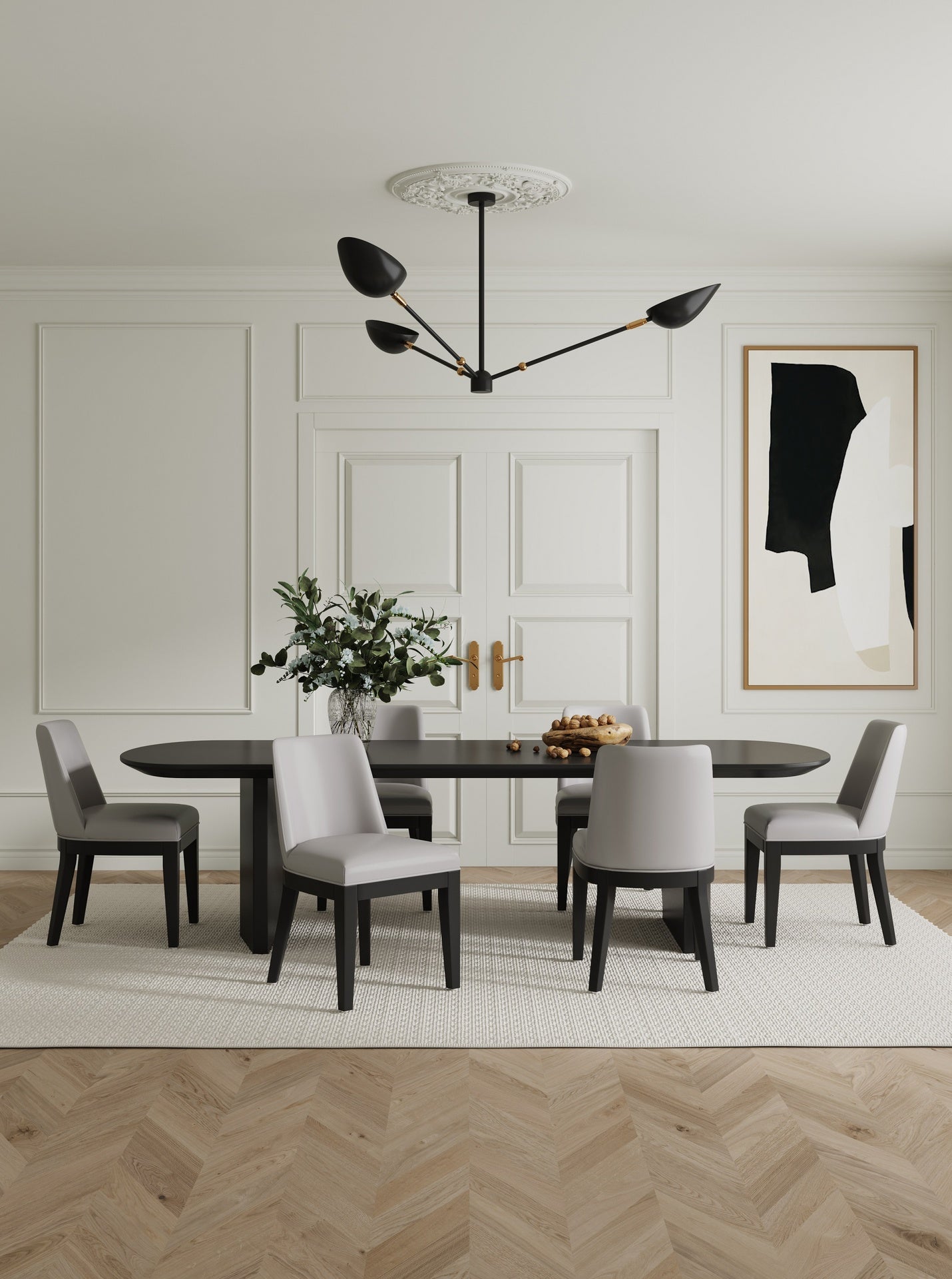 Dining Chair - Set of 2 in Light Gray
