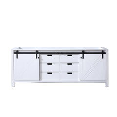 White Double Bath Vanity 84 in. W x 22 in. D