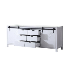 White Double Bath Vanity 84 in. W x 22 in. D