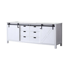 White Double Bath Vanity 84 in. W x 22 in. D
