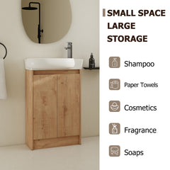 23" Freestanding Bathroom Vanity with Sink, Soft Close Doors