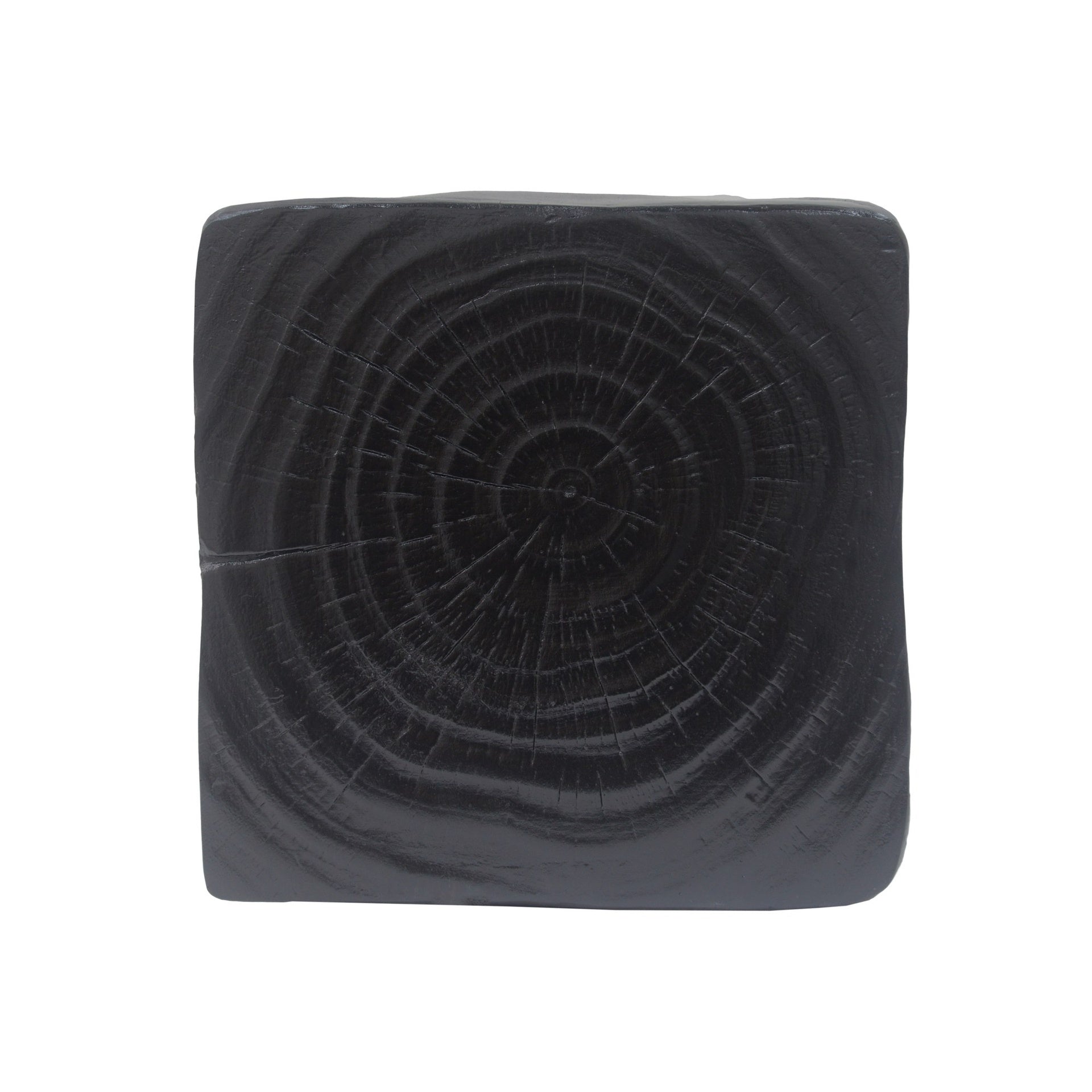 MGO Twist Shape Side Table, Wood-like texture, Black Color