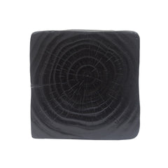 MGO Twist Shape Side Table, Wood-like texture, Black Color